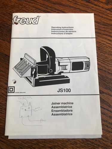 FREUD BISCUIT JOINER JS100 Instruction 