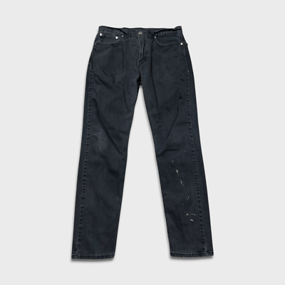Levi's 502 Jeans Men 32x32 Black Regular Taper Fit Faded Dark Wash