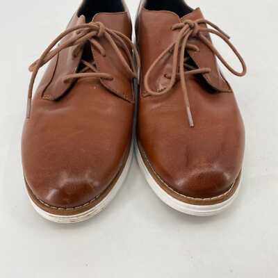 Tan Lace Up Almond Toe Dress Loafers | Men\'s Size 9 Tan Lace Up Almond Toe Dress Loafers | Men main image 4
