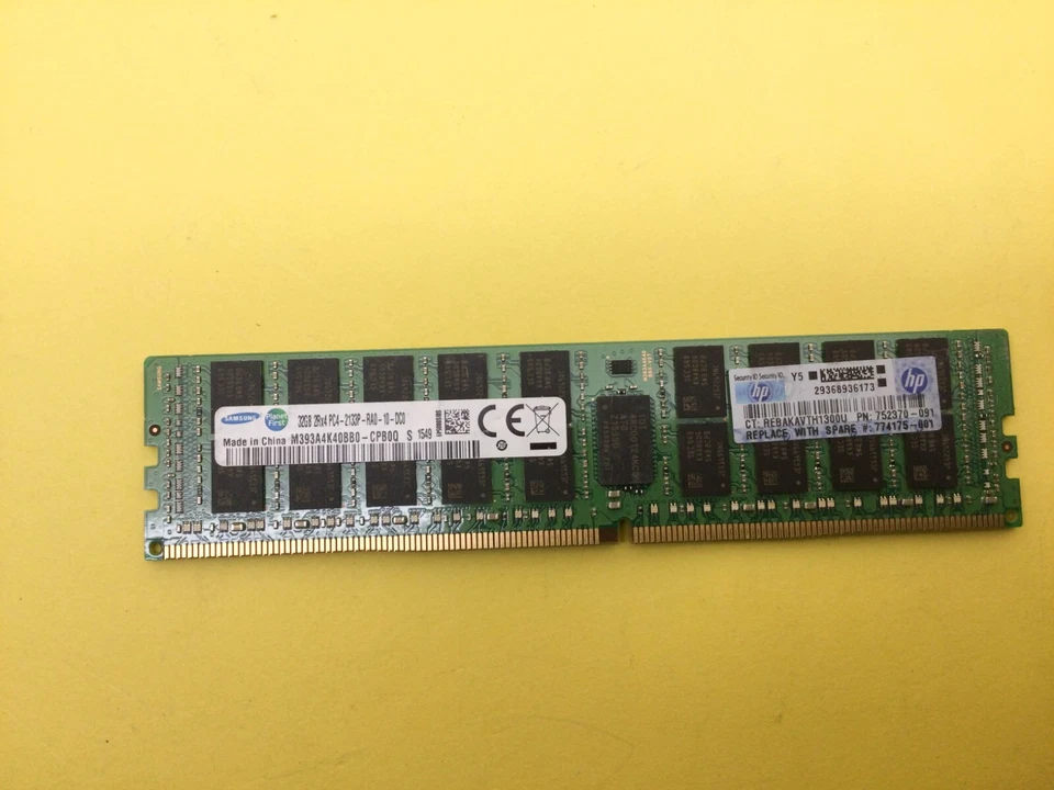 HP 752370-091 32GB (1X32GB) 2RX4 PC4-2133P DDR4 Server Memory 728629-B21 - Image 3 of 4
