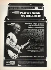 vtg 80s RONNIE MONTROSE LAB SERIES AMPS MAGAZINE PRINT AD Guitar Gamma I Pinup