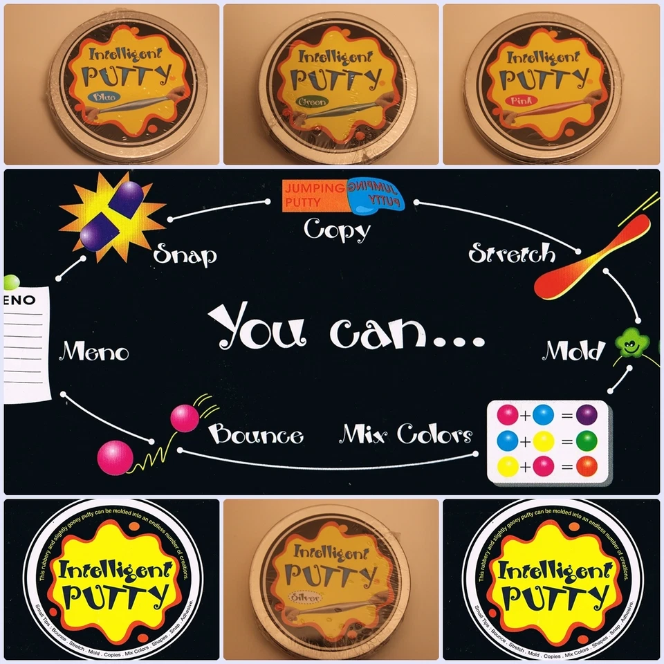 MARKENLOS Intelligent Putty Blau Grün Pink Silber Orange Wunderknete Intelligente Knete