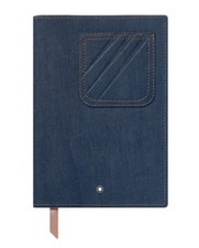 Image of Montblanc Denim Lined Notebook Premium Paper Collection Item Code: 117871