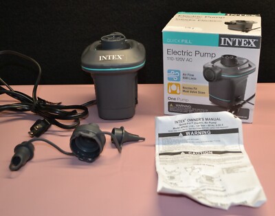 Intex Quick Fill Electric Air Pump Inflate/Deflate 110-120V AC 66639E  78257666393|