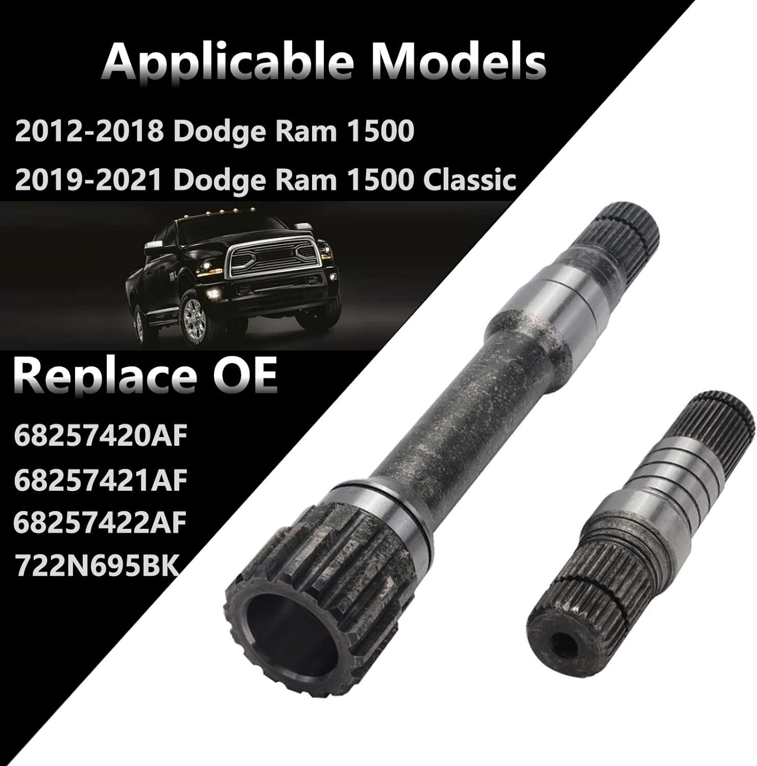 Front Right Axle Intermediate Shaft Inner Shaft Kit For 20122022 Dodge