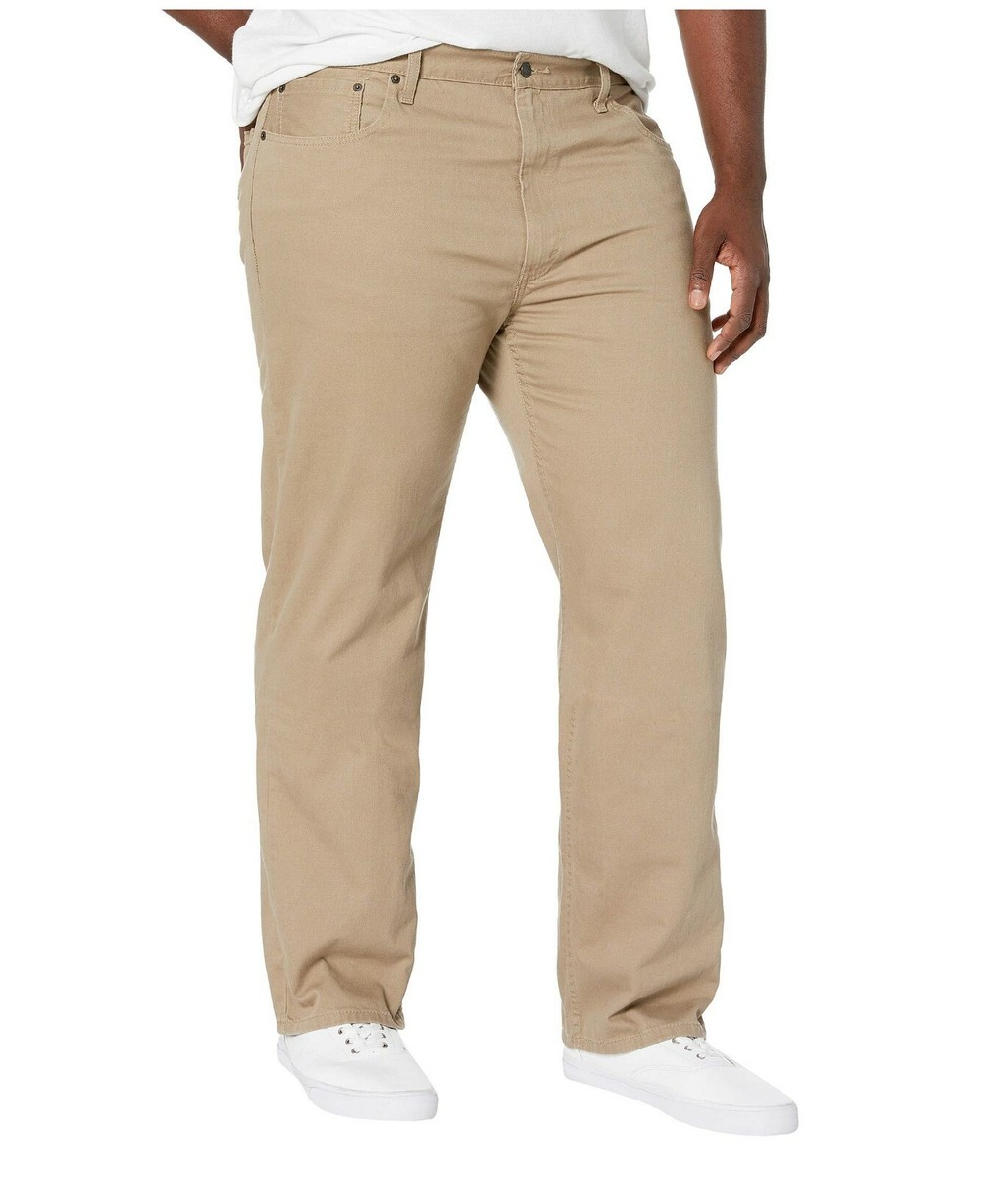 Levis 559 Big & Tall Pants Mens Relaxed Straight Timberwolf Cotton