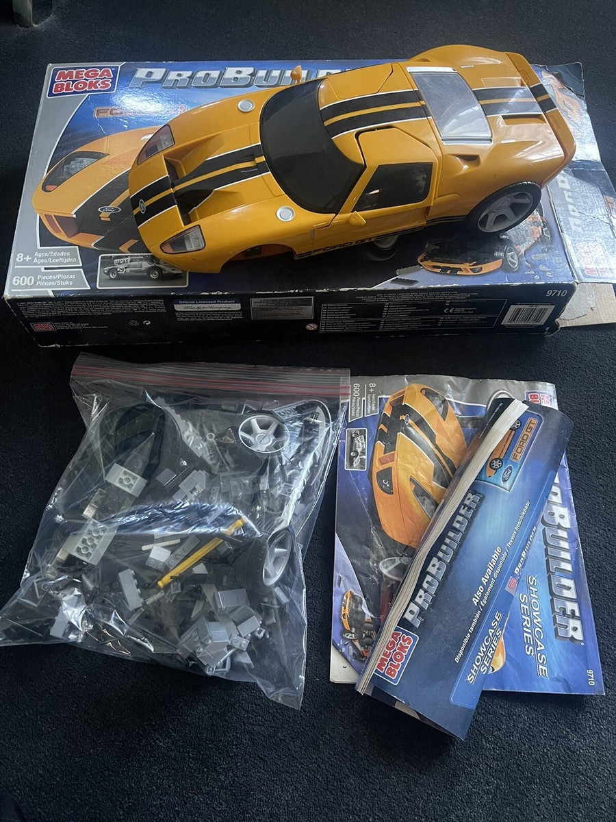 2 sets) Mega Bloks Probuilder Showcase Series Yellow Ford GT Set