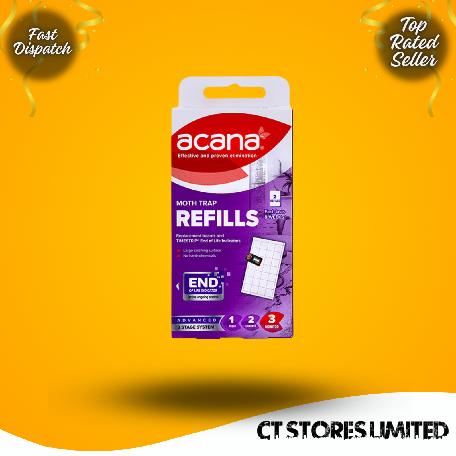 New Acana Range Moth Repeller Killer Lavender Hanger Freshener Wardrobe