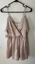 NWOT OML Oh My Love Urban Outfitters Beige Romper Dress S