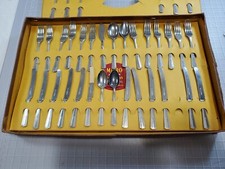 Vtg MIRRO Aluminum Playthings Like Mother  s Children  s Flatware Cutlery 37 pcs