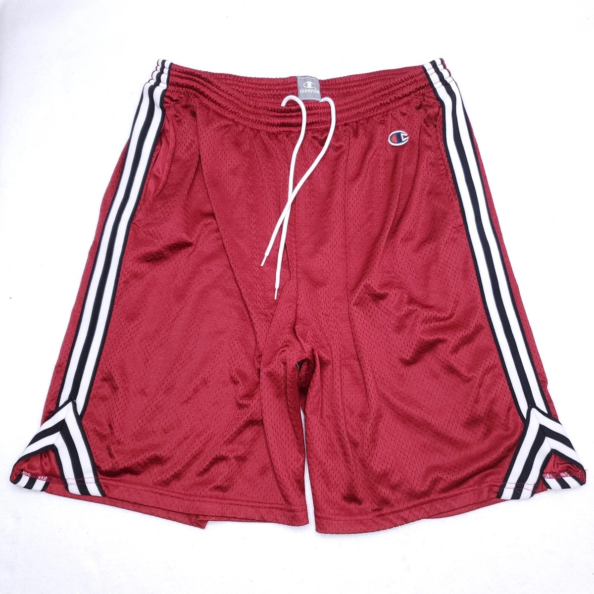 Vintage Champion Mesh Basketball Shorts W Pockets Maroon Gym