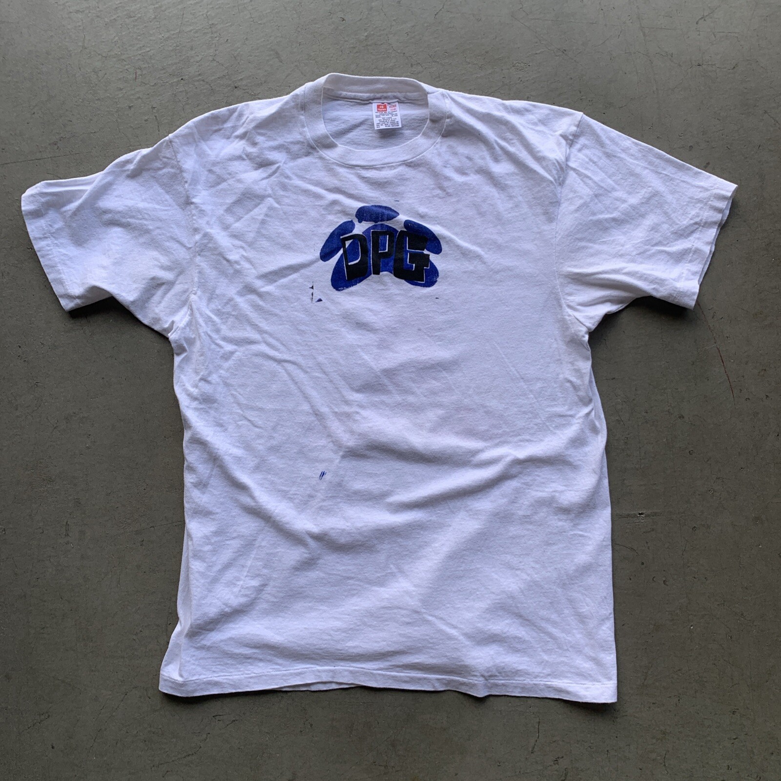 FILA Camicia rap vintage anni 80 90 fatta in casa bootleg snoop cane braccio della morte punto singolo XL