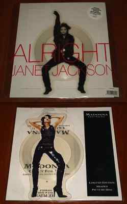 MADONNA Crazy For You JANET JACKSON Alright 2x SHAPED 7