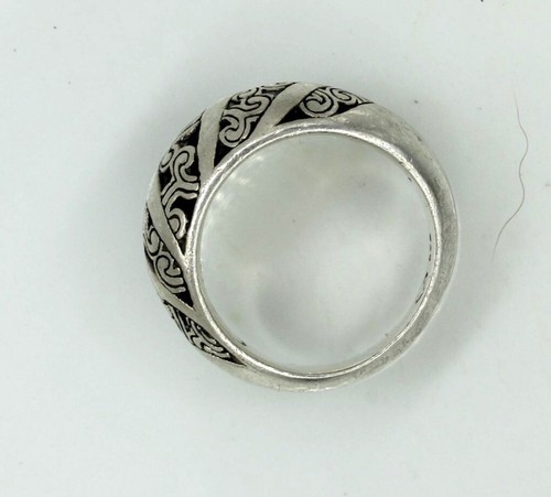 925 STERLING Kuppelring Cutout Schnörkelarbeit Design Vintage, 12,9 Gramm Gr. 9 - Bild 6 von 7