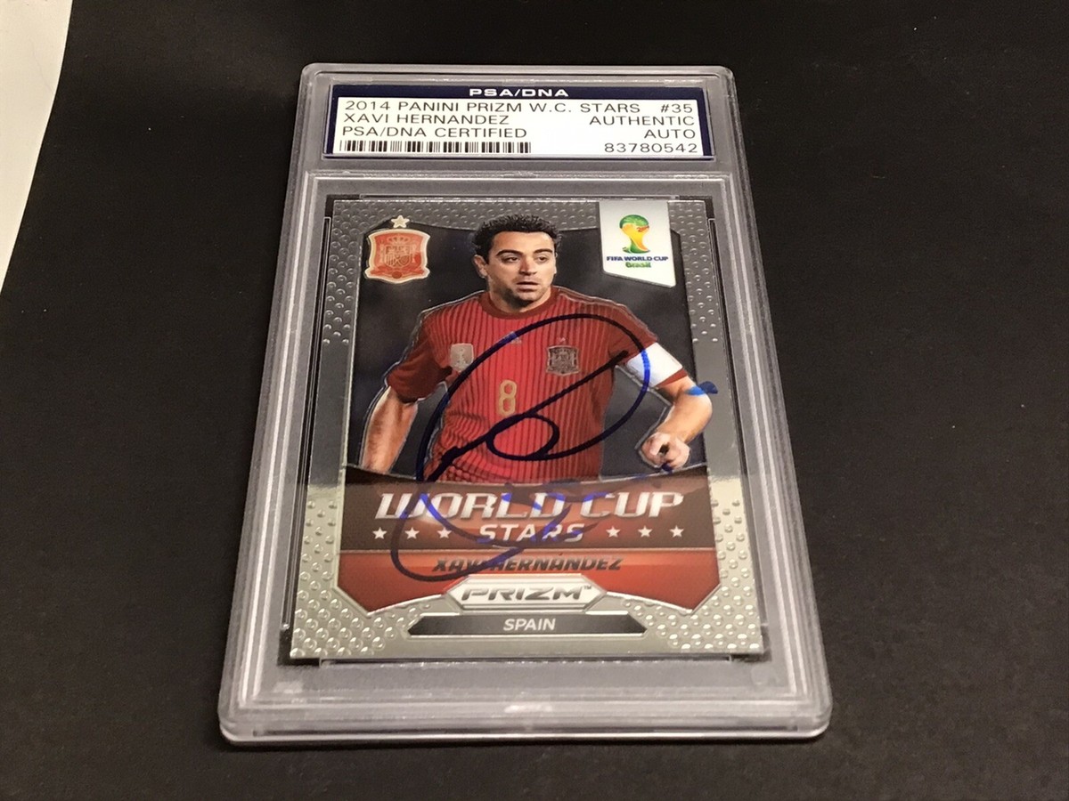 Xavi Hernandez Signed 2014 Panini Prizm World Cup Card #35 Auto