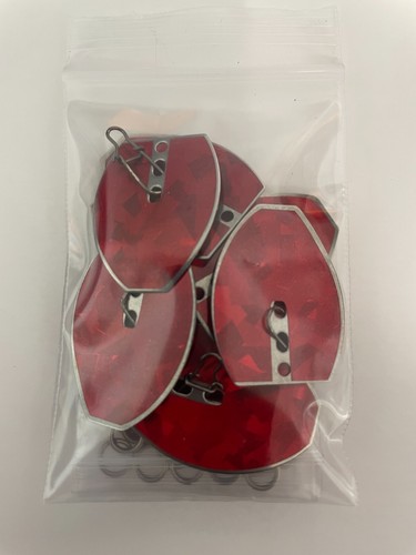 10 Fishing Lure Swim Jig Blades w\Waterproof Decals. Split Rings Included! - Picture 8 of 89