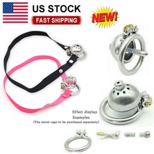 Adjustable Male Chastity Cage Device Elastic Band Auxiliary Belt Ring Underwear.