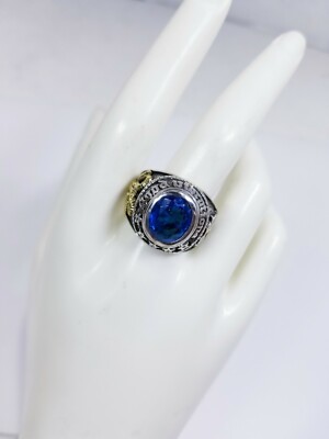 Silver Turquoise Good Vibrations Steampunk Ring Sz 11.5 - 13.4 Grams TW |  eBay