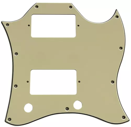 New 3 Ply Guitar Pickguard For US Gibson SG Standard Style Full Face，Yellow