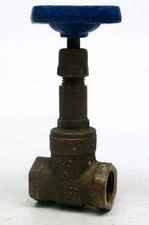 USED NIBCO T-111 1/2" NPT BRONZE RISING STEM GATE VALVE 125 SWP 200 WOG KB