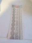 LACE BORDER STICKER SILVER/4 STICKERS /STICKER = 30X3 CM