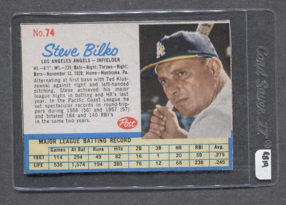 Steve Bilko trading card