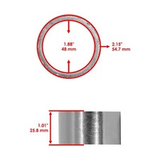Caltric Exhaust Muffler Gasket For Suzuki LT-Z400 (2003-2007) - OEM 14771-29F10, Graphite