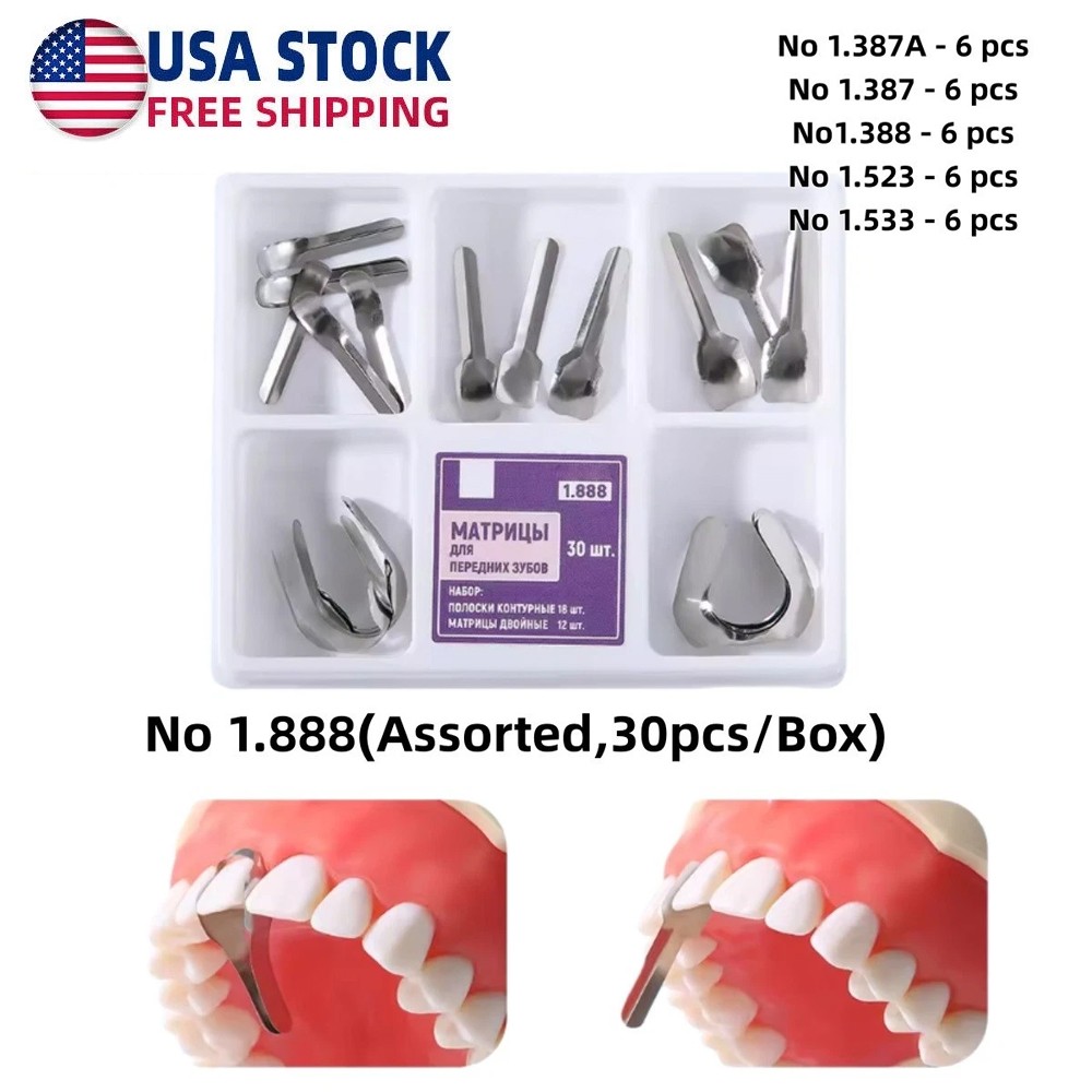 Dental Matrix Bands Anterior Twin Proximal Strips Sectional