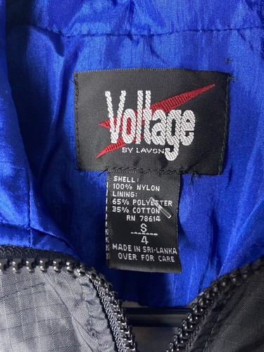 Voltage Kids S Jacket Colorblock Black Purple Blue Retro Style - Picture 2 of 5