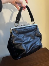 Ally Capellino Black Leather Handbag • Good Condition•