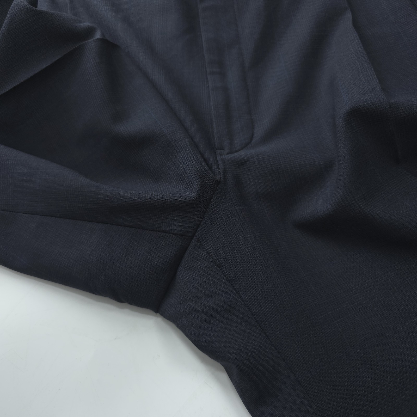 Brooks Brothers Wool Dress Pants Mens 38x31 Navy Blue Glen Plaid Stretch Classic thumbnail 5