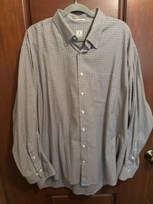 EUC XXL Peter Millar Crown Button Up Long Sleeves Checked Dress Shirt Pristine