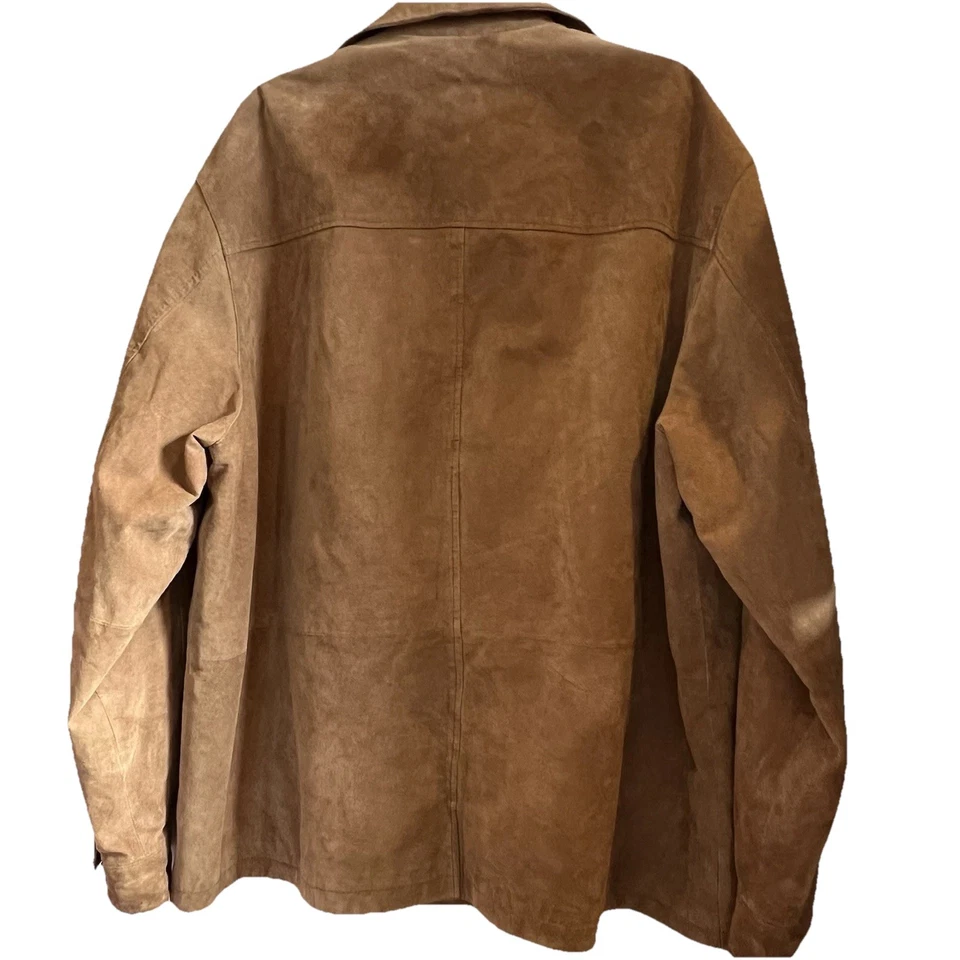BostonHarborOutdoorUsed Men’sBrownSuedeJacketSizeXXLNeedsCleaning & ZipperAdj. - Image 2 of 4