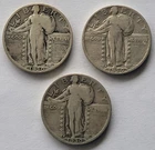 Lot of 3 1930 Standing Liberty  Silver Quarters