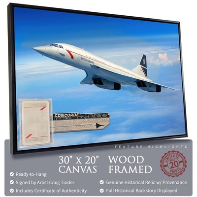 Concorde- The Time Machine - 30''x20'' Canvas | INCLUDES: Playing Card from Flight