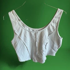 Shein Cropped Top Half Top Sports Bra Undertop Women's Large Patchwork Workout