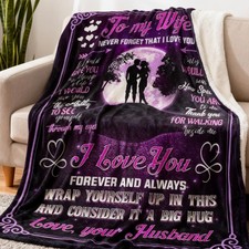 Gifts for Wife from Husband, to My Wife's Blanket Wedding Anniversary Gifts, ...
