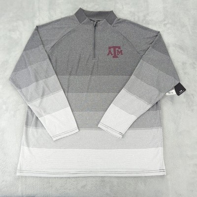 Texas A&M Aggies Sweatshirt Colosseum Athletics 1/4 Zip Gray Men XL Football