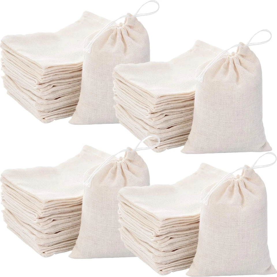 Versatile Reusable Cotton Drawstring Bags (400-pack) for Gifts & Crafts - Image 3 of 4
