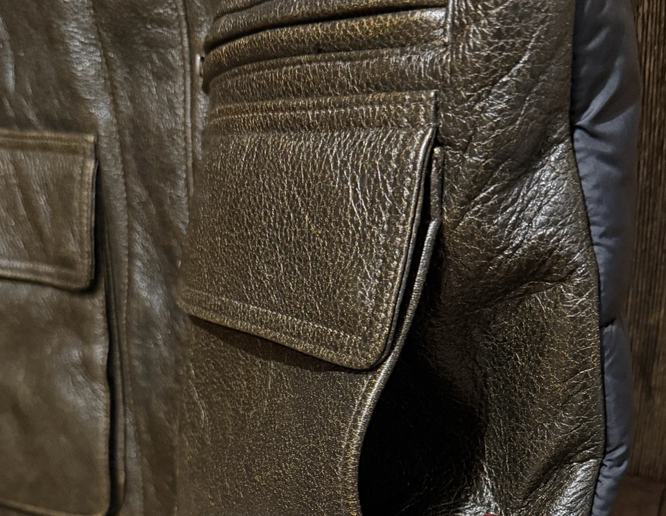 Territory Ahead Leather Vest Mens Large Brown Insulated Quilted Puffer Outdoor - Image 4 of 4