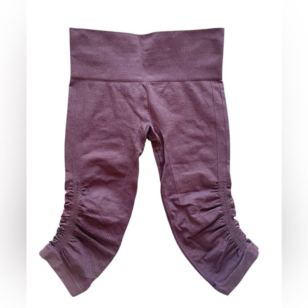 Lululemon In The Flow Crop II Heathered Berry Yum Yum Size 4