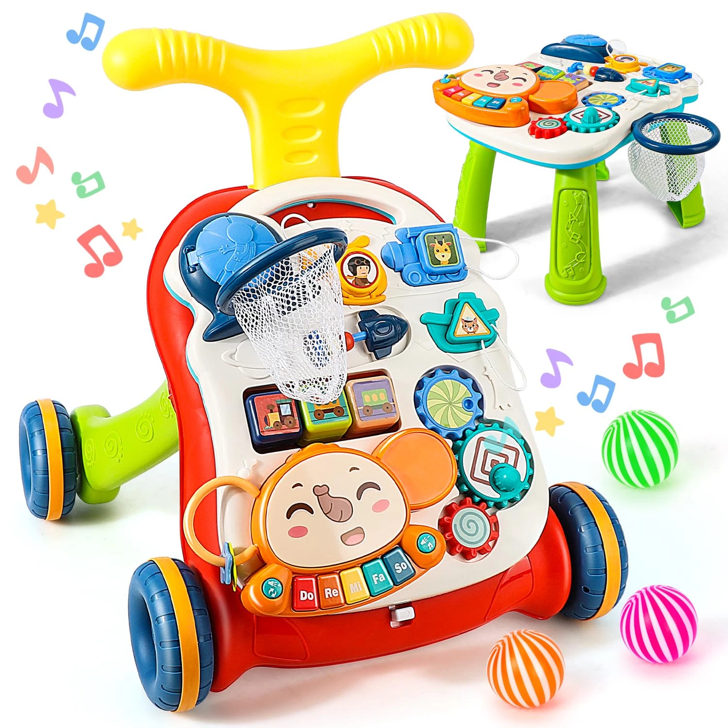 Baby Push Walker for Babies - Sit to Stand Walker 3-in-1 Activity Toy Walker
Opens in a new window o