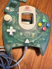 SEGA Dreamcast Hello Kitty Blue Console Complete Set Tested Japan A3078