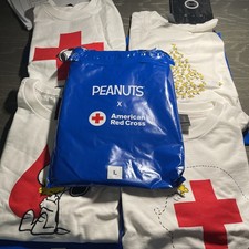 Peanuts American Red Cross Snoopy T-Shirts GOLDEN TICKET PRIZE COMPLETE SET OF 4