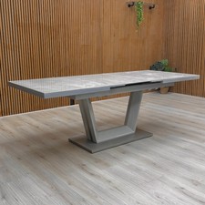 Furniture Village 'Grigio’ Extending Dining Table Marble Ceramic Large 178-216cm