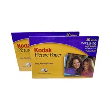 2-Pack Kodak Soft Gloss Picture Paper 4x6 for Inkjet - 40 Sheets Total NEW