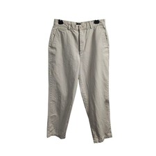 Dockers Vintage Beige Flat Front Khaki Pants Women's 14x29 Check Measurements