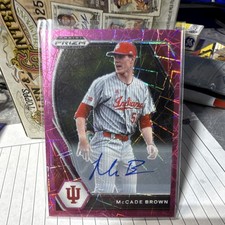 Panini 2021 Prizm Draft Picks McCade Brown #PDP79 Pink Velocity Prizm Autograph