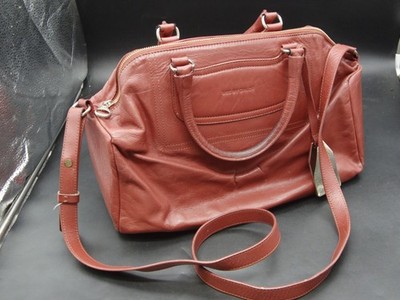 Vintage See By Chloé rote Lederhandtasche Reißverschluss oben mit verstellbaren Trägern Tasche