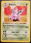 Pokemon Base Set 1st Edition Gray Stamp Nidorino 37/102 NM NEAR MINT Condition!